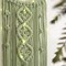 Handmade Boho Macrame Wall Hanging – Green Crescent Moon & Star Dreamcatcher with Long Tassels, Crochet Cotton Bohemian Decor for Nursery, Kids’ Bedroom, or Dorm Room